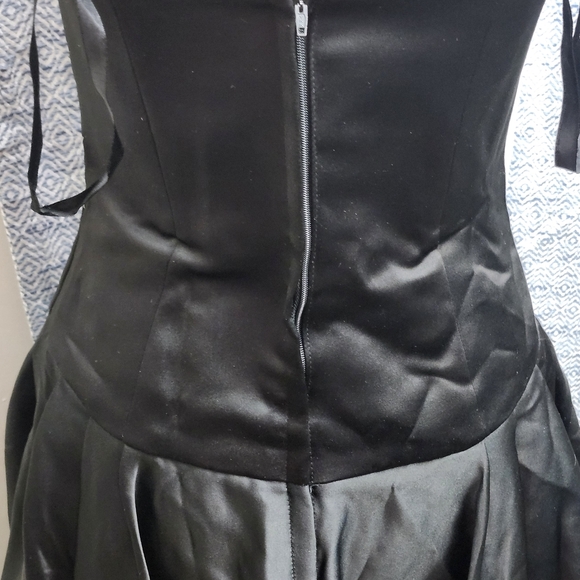 Mori Lee Black Satin Dress - Picture 3 of 5